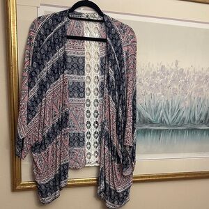 Unity World Wear Blue and Pink Patterned Tunic